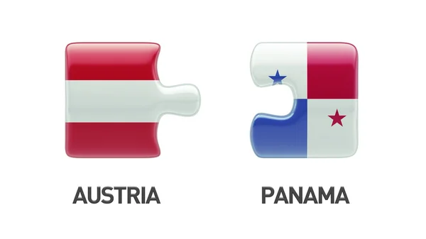 Panama Oostenrijk puzzel Concept — Stockfoto