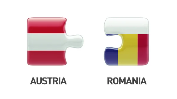 Romania Austria  Puzzle Concept — Stock Photo, Image