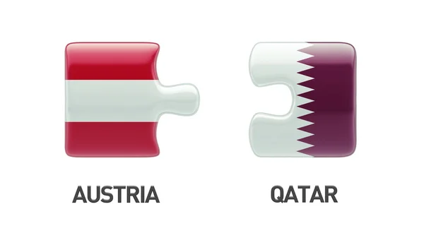 Katar-Österreich-Puzzle-Konzept — Stockfoto