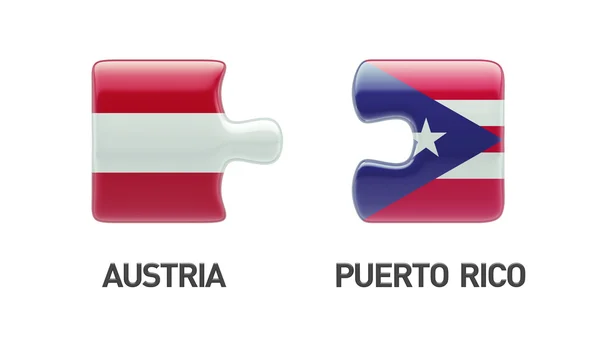 Puerto Rico Österrike pussel koncept — Stockfoto