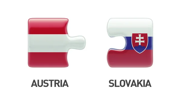 Slovacchia Austria Puzzle Concept — Foto Stock