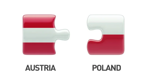 Polska Austria logiczne pojęcia — Zdjęcie stockowe