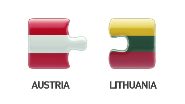 Lituania Austria Puzzle Concept — Foto Stock