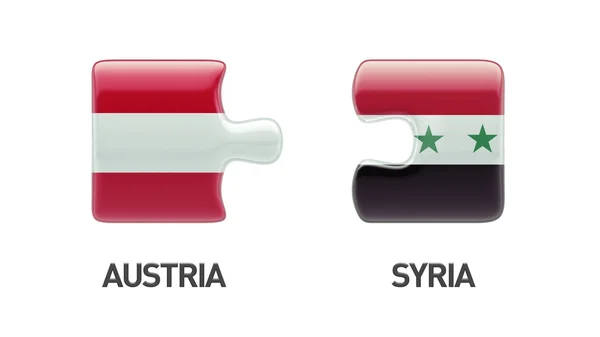 Syrië Oostenrijk puzzel Concept — Stockfoto