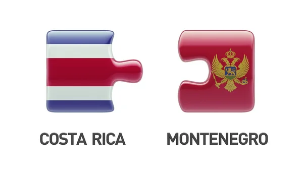 몬테네그로 코스타리카 퍼즐 개념 — 스톡 사진