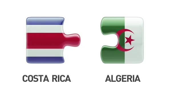 Algerije Costa Rica puzzel Concept — Stockfoto