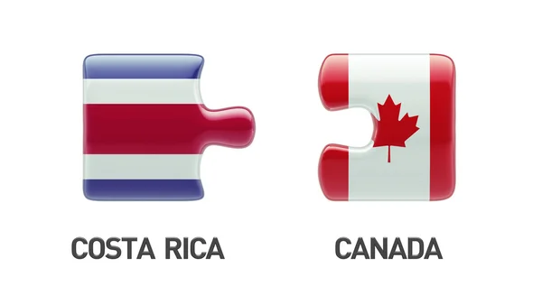 Concetto di Puzzle di Canada Costa Rica — Foto Stock