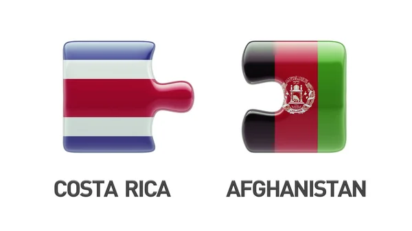 Afghanistan Costa Rica Puzzle-Konzept — Stockfoto