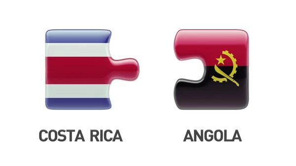Concetto di Puzzle Angola di Costa Rica — Foto Stock