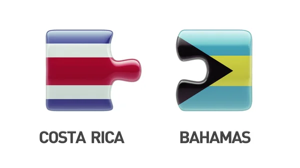 Bahamas Costa Rica  Puzzle Concept — Stock Photo, Image