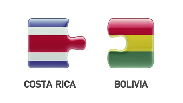 Bolivia Costa Rica puzzel Concept — Stockfoto