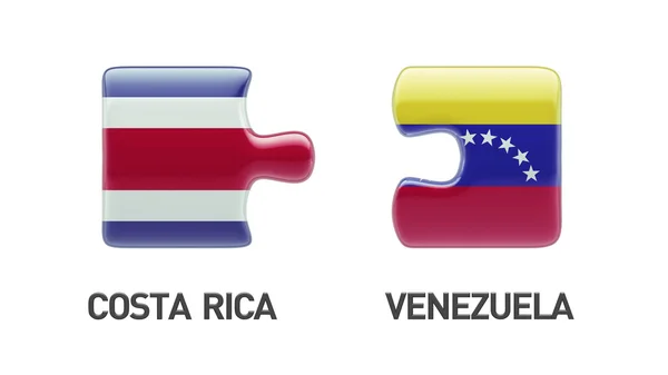 Venezuela costa rica puzzle konzept — Stockfoto