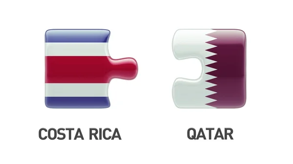 Qatar Costa Rica pussel koncept — Stockfoto