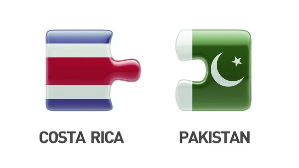 Pakistán Costa Rica Puzzle Concepto — Foto de Stock