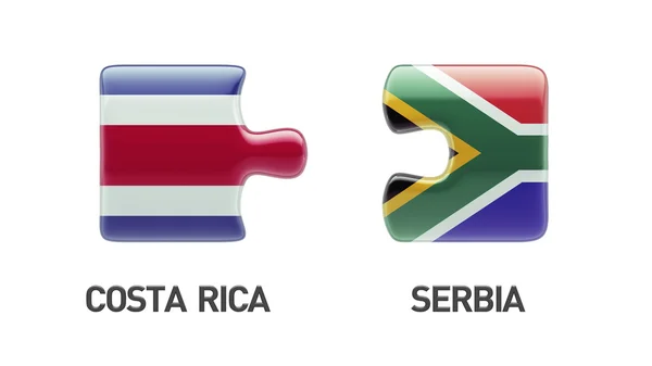 Sudafrica Costa Rica Puzzle Concept — Foto Stock