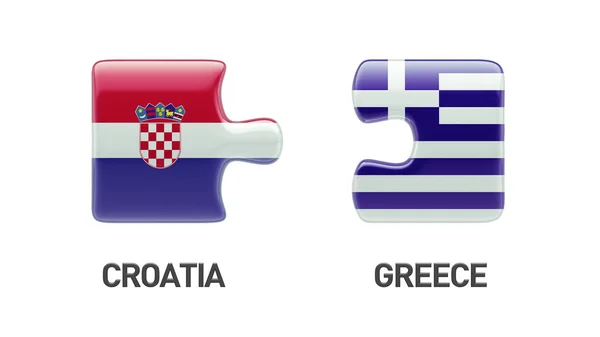 クロアチア パズル コンセプト — ストック写真