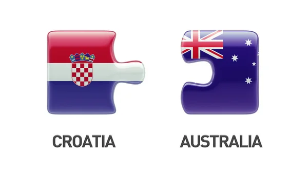 Croacia Puzzle Concepto — Foto de Stock