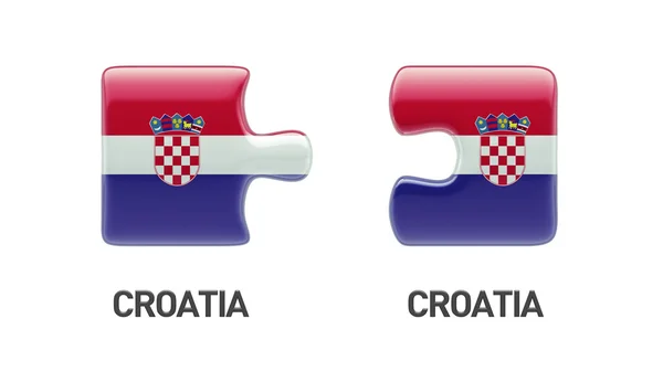 Kroatisches Puzzle-Konzept — Stockfoto
