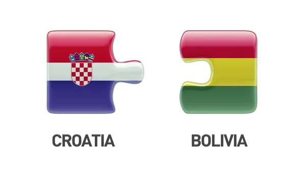 Bolivia Kroatië puzzel Concept — Stockfoto