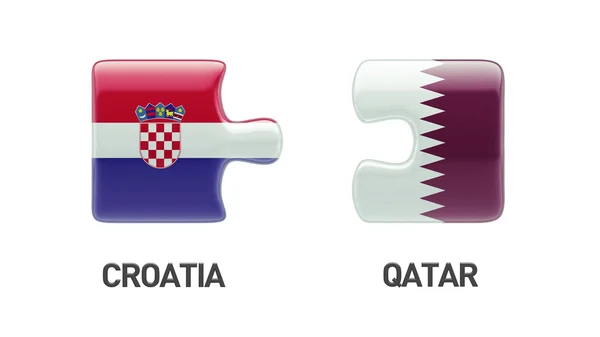 Qatar Kroatië puzzel Concept — Stockfoto