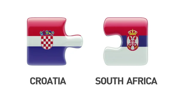 Szerbia Horvátország nehézség koncepció — Stock Fotó