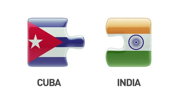 Cuba India puzzel Concept — Stockfoto