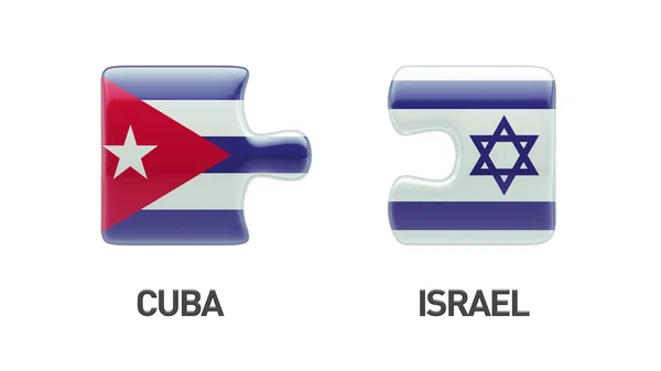 Cuba Israël Puzzle Concept — Photo