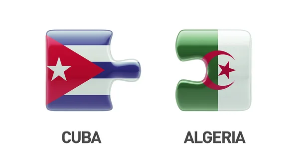 Cuba Algeria  Puzzle Concept — Stock Photo, Image