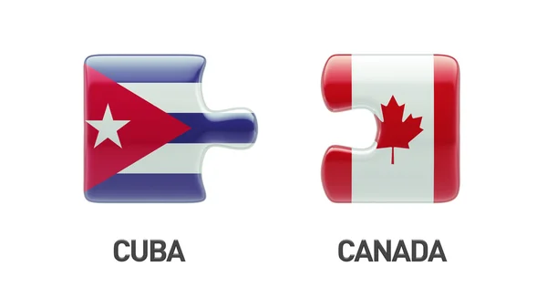 Cuba Canada puzzel Concept — Stockfoto