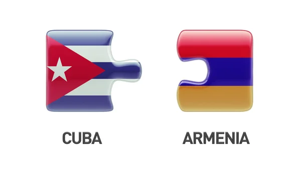 Cuba Armenia Puzzle Concepto — Foto de Stock