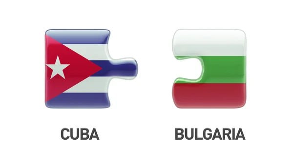 Βουλγαρία Κούβα παζλ έννοια — Φωτογραφία Αρχείου