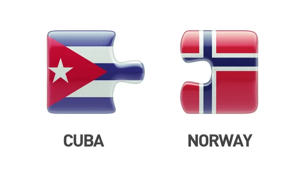 Norvégia Kuba nehézség koncepció — Stock Fotó