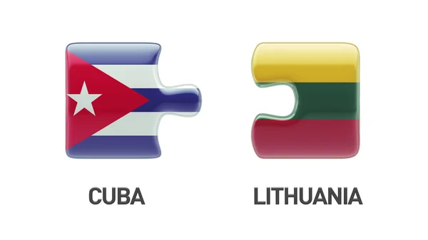 Litouwen Cuba puzzel Concept — Stockfoto