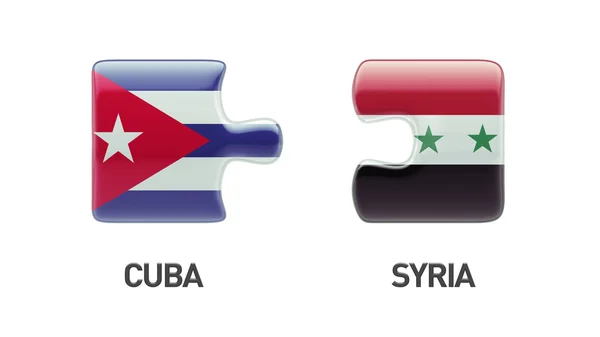 Síria Cuba Puzzle Concept — Fotografia de Stock