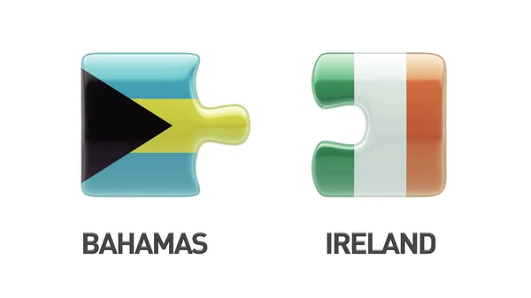 Bahamas Ireland Puzzle Concept — Stock Photo, Image