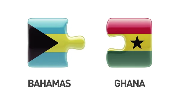 Bahamas Ghana Puzzle Concept — Stock Photo, Image
