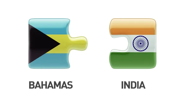 Bahamas India Puzzle Concept — Stock Photo, Image