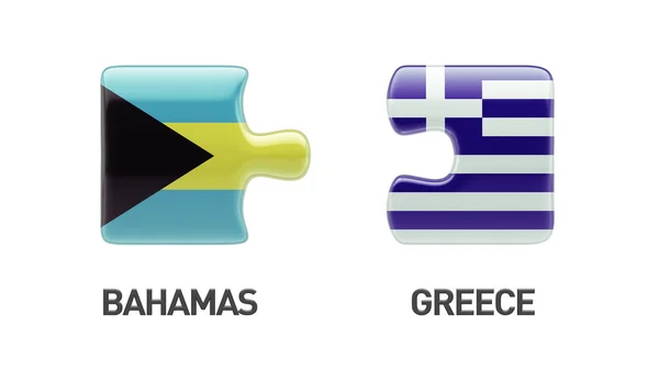 Bahamas Greece Puzzle Concept — Stock Photo, Image