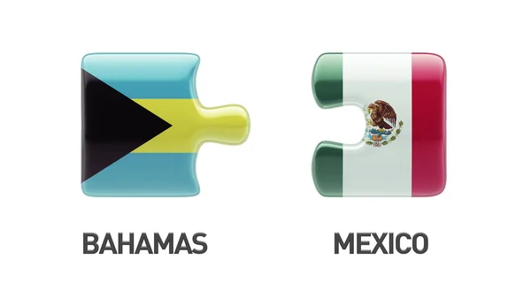 Bahamas México Puzzle Concept — Foto de Stock