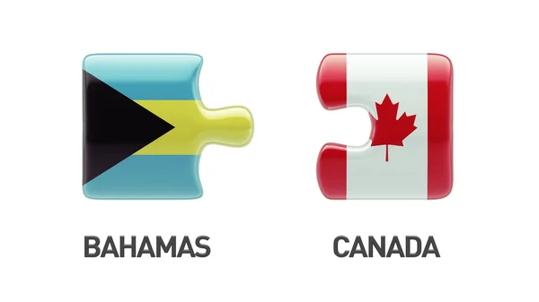 Bahamas Canada Puzzle Concept — Stock Photo, Image