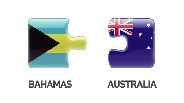 Bahamas Australia puzzle Concepto — Foto de Stock