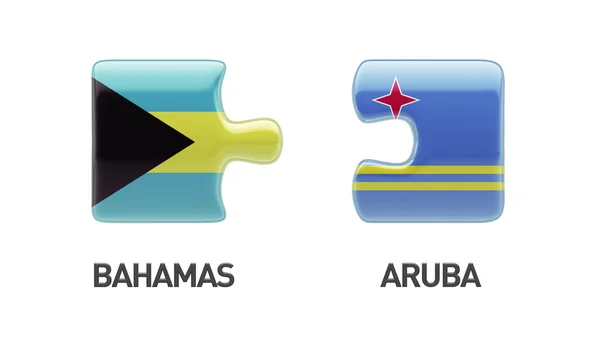 Bahamas Aruba Puzzle Concept — Stock Photo, Image