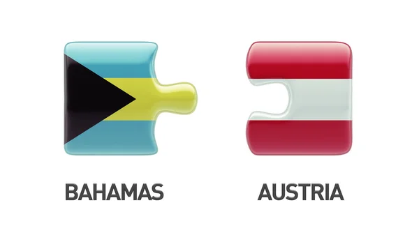 Bahamas Austria Puzzle Concept — Stock Photo, Image