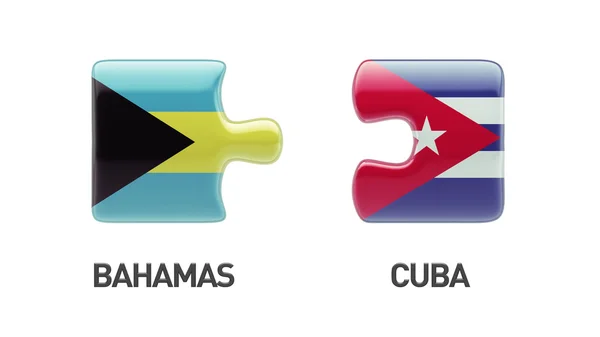 Bahamalar Küba bulmaca kavramı — Stok fotoğraf