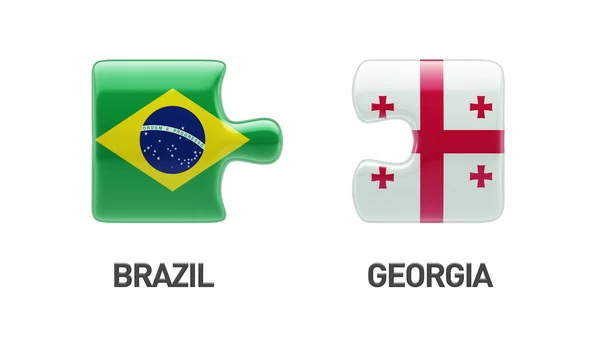 Brazilië Georgië puzzel Concept — Stockfoto