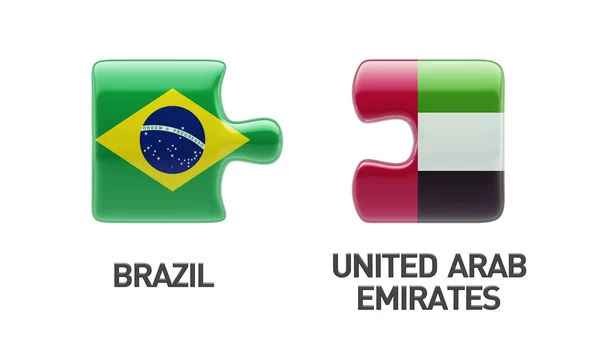 阿拉伯联合酋长国巴西拼图概念 — 图库照片