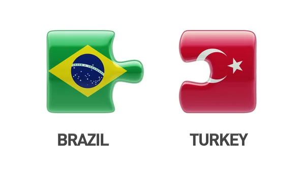 Türkei Brasilien Puzzle-Konzept — Stockfoto