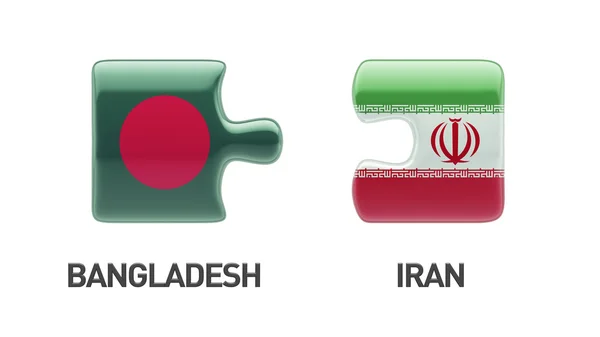 Bangladesh Iran puzzel Concept — Stockfoto