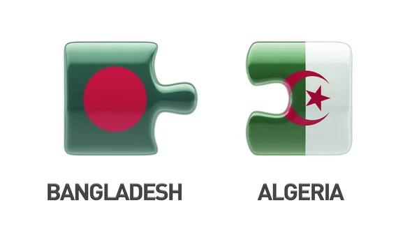 Μπαγκλαντές Αλγερία παζλ έννοια — Φωτογραφία Αρχείου