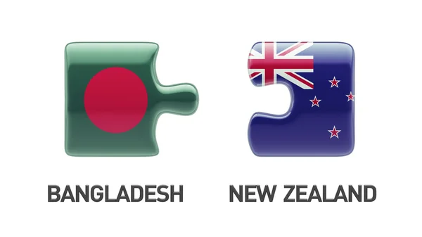 Bangladesh New Zealand  Puzzle Concept — Stock Photo, Image